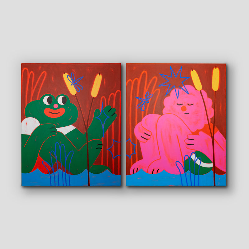 Ele Zissou - By the Water Diptych