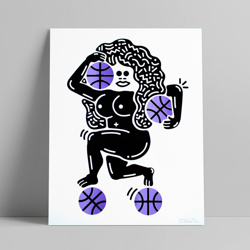 Nina Fernande - SAM - Basketball 1 - Circus Network Street Art and Illustration in Porto Portugal