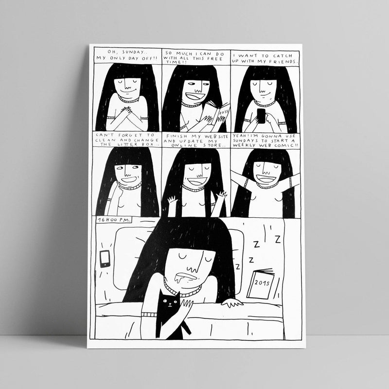 Lara Luís - Sunday - Circus Network Street Art and Illustration in Porto Portugal