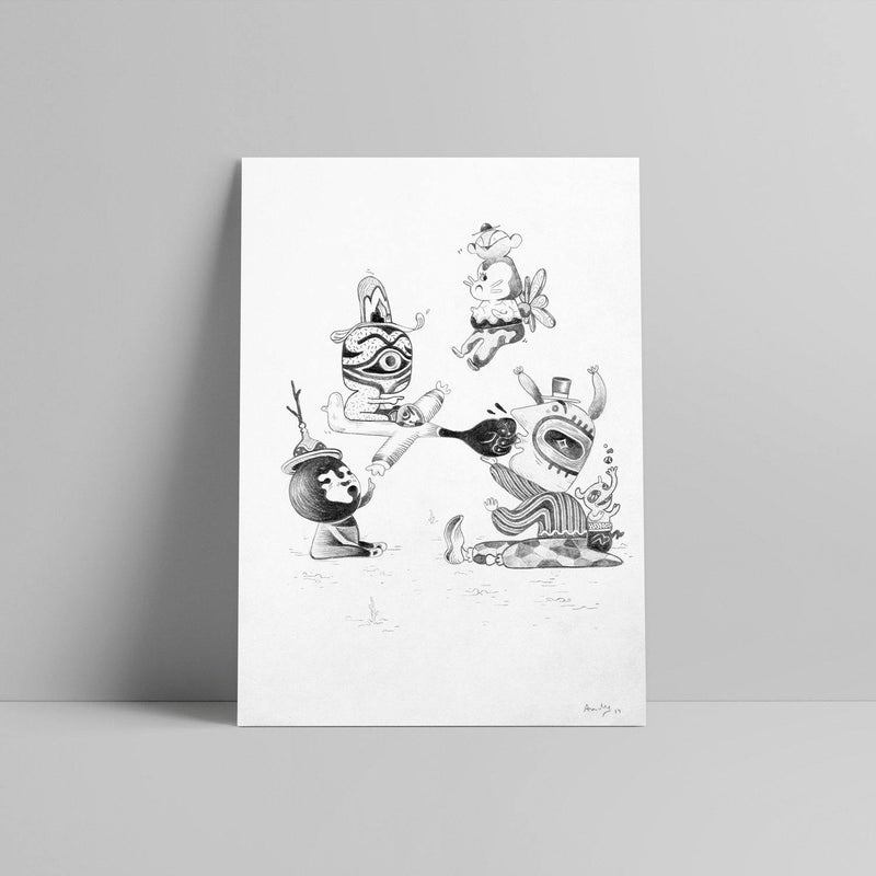 Andy Calabozo - Make Kisses Not War - Circus Network Street Art and Illustration