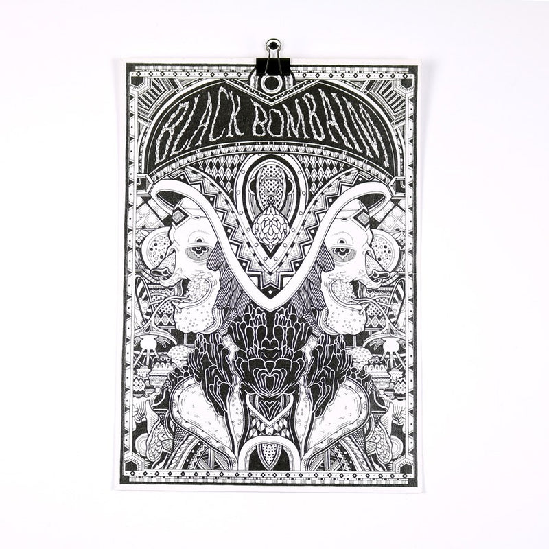 Andy Calabozo - Black Bombain - Circus Network Street Art and Illustration in Porto Portugal