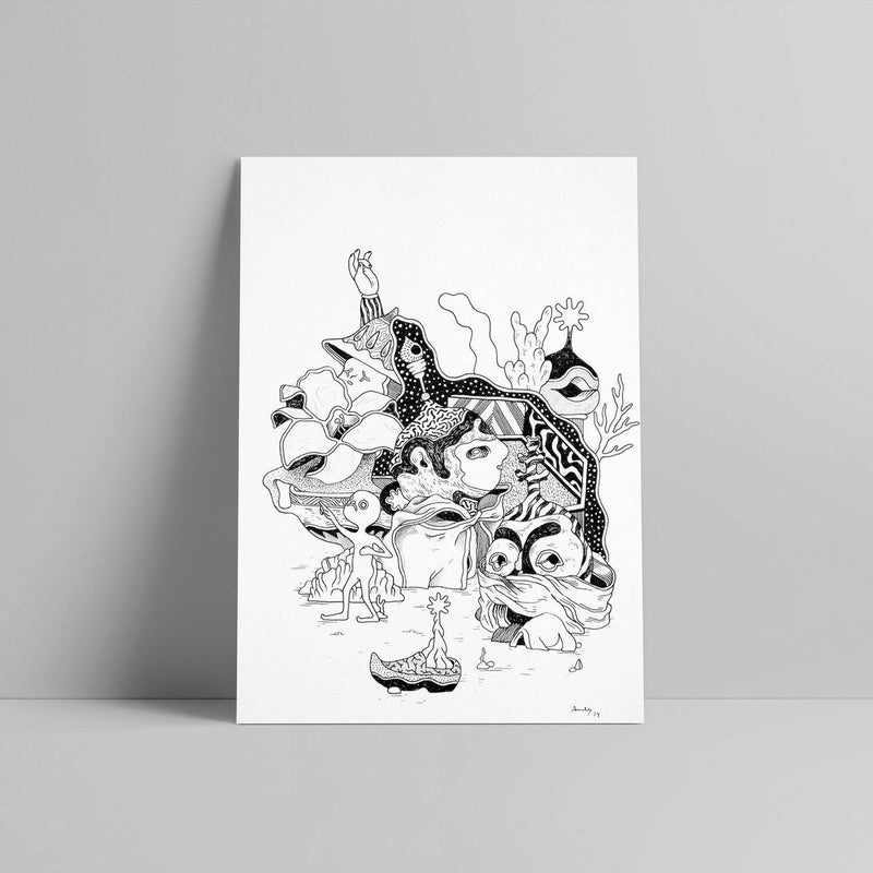 Andy Calabozo - The magic trick - Circus Network Street Art and Illustration