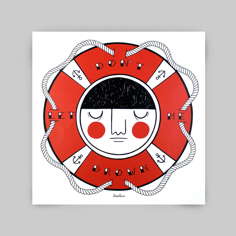 Lara Luís - Don't let me drown - Circus Network Street Art and Illustration in Porto Portugal