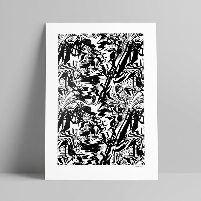 Elleonor - Optical PB (preto e branco) - Circus Network Street Art and Illustration