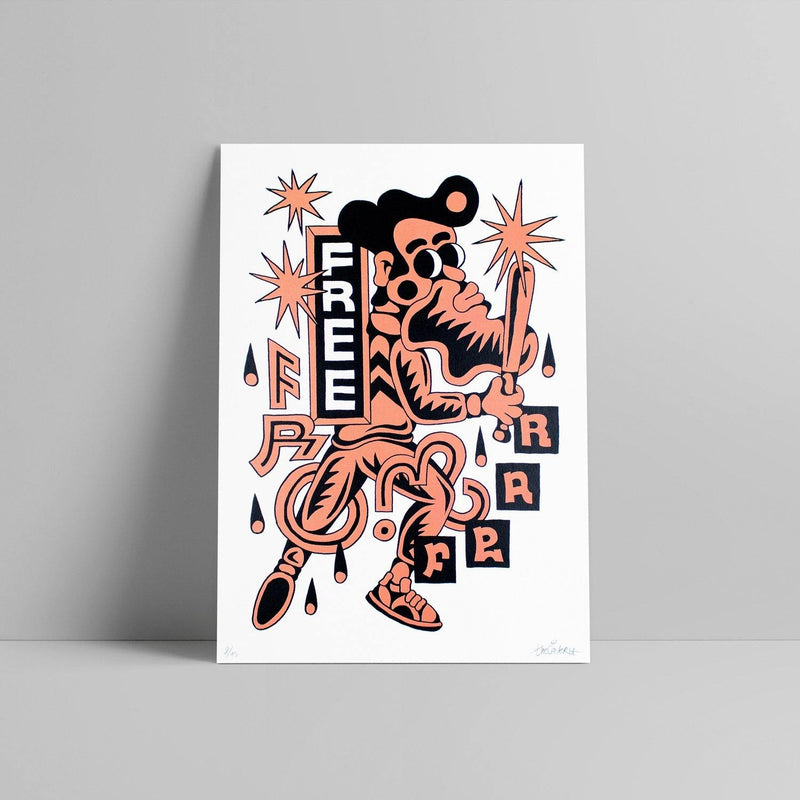 The Caver - Free From Fear - Circus Network Street Art and Illustration