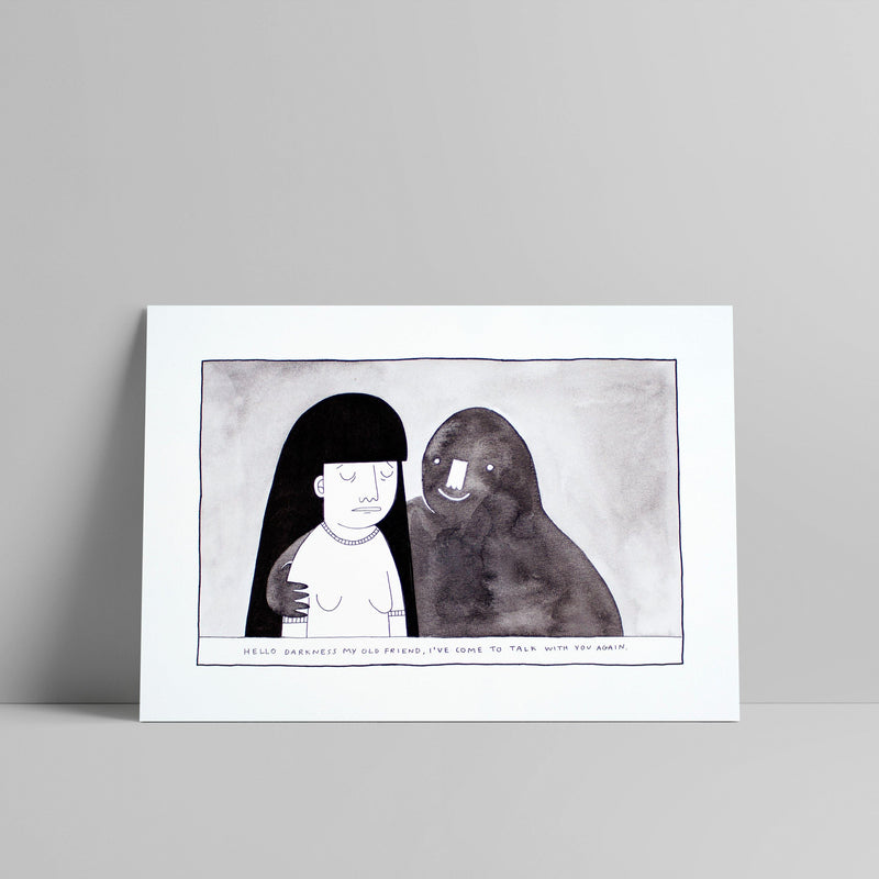 Lara Luís - Hello Darkness, My Old Friend - Circus Network Street Art and Illustration