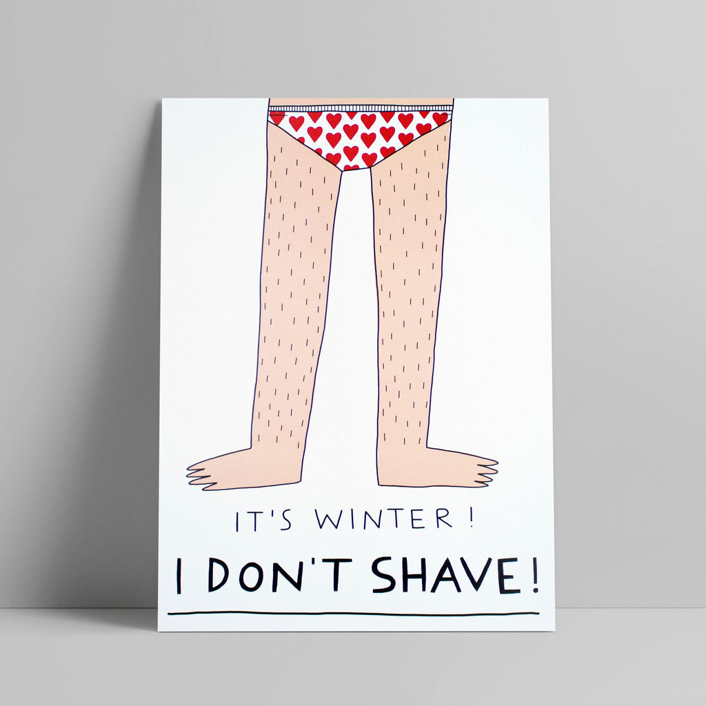 Lara Luís - Its winter! I don't shave! - Circus Network Street Art and Illustration