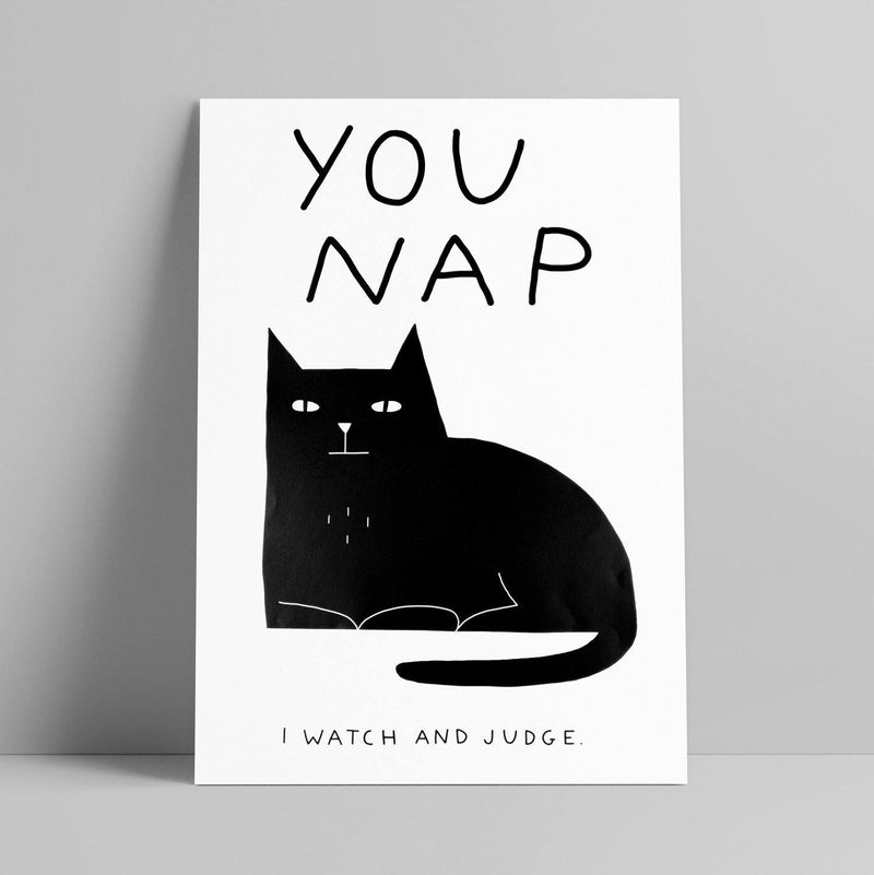 Lara Luís - You Nap I Watch And Judge - Circus Network Street Art and Illustration